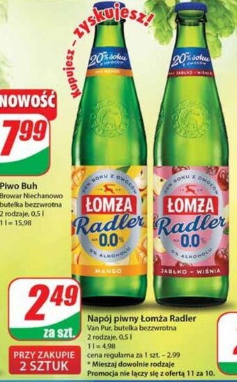 Dino Piwo Łomża Radler 0.0% Mango oferta