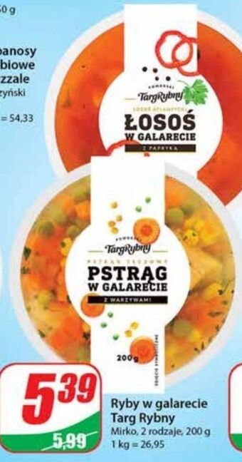 Dino Pstrąg w galarecie z warzywami Pomorski Targ Rybny oferta