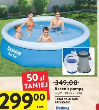 Intermarche Basen rozporowy na stelażu wym. 305 x 76 cm Bestway oferta