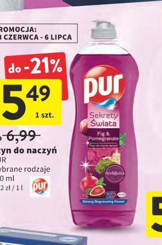 Intermarche Płyn do naczyń figa i granat Pur Sekrety Świata oferta