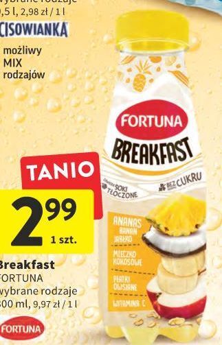 Intermarche Smoothie ananas-jabłko-banan Fortuna Breakfast oferta