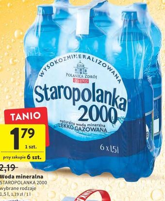 Intermarche Woda lekko gazowana Staropolanka 2000 oferta