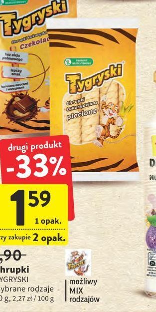 Intermarche Chrupki kukurydziane czekoladowe Tygryski oferta