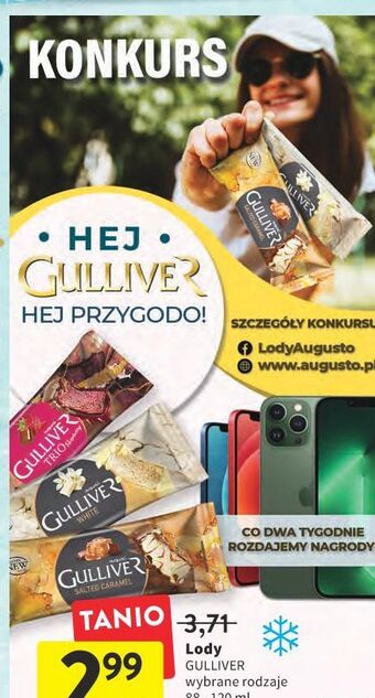 Intermarche Lód raspberry Augusto Gulliver Trio oferta