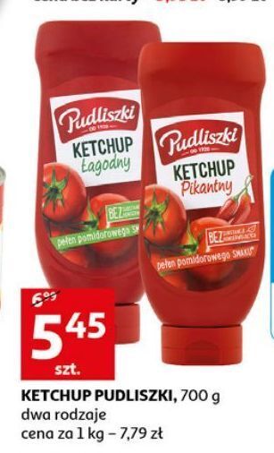 Auchan Ketchup pikantny Pudliszki oferta