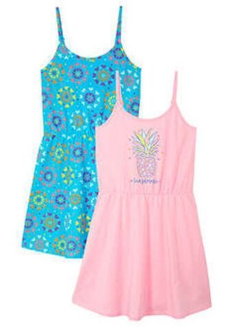 BonPrix Sukienka dziewczęca z dżerseju (2 szt.), bawełna organiczna oferta