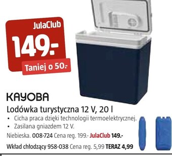 Jula Lodówka turystyczna Kayoba oferta