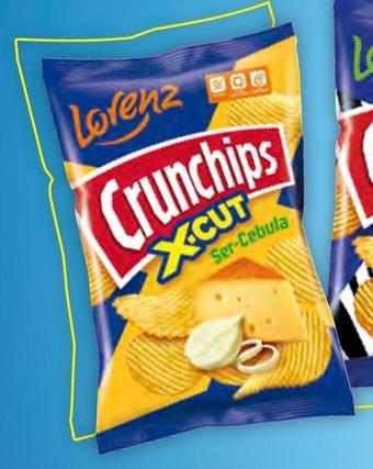 Żabka Crunchips X-Cut Chipsy ziemniaczane o smaku ser-cebula 140 g oferta