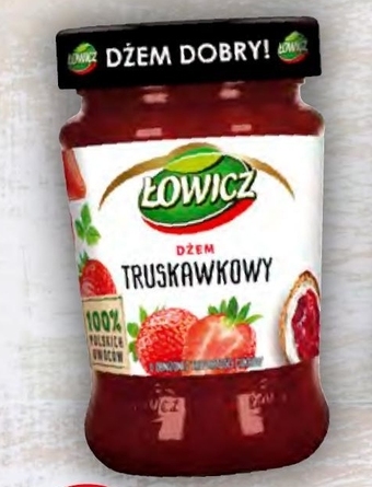 Żabka Łowicz Dżem truskawkowy o obniżonej zawartości cukrów 280 g oferta