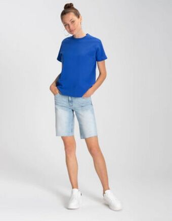 Takko Fashion Dział damski bermudy - wystrzępione krawędzie oferta