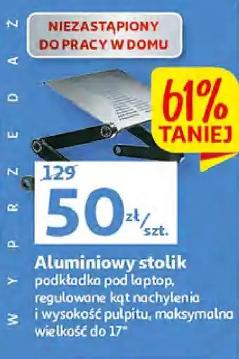 Auchan Stolik aluminiowy 17'' oferta