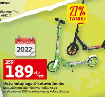 Auchan Hulajnoga 2 kołowa jumbo oferta