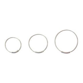 Claire's Sterling silver graduated 22g bar hoop nose rings - 3 pack oferta