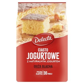 Kaufland Delecta Duża Blacha Ciasto jogurtowe z naturalnym jogurtem mieszanka do wypieku ciasta 600 g oferta