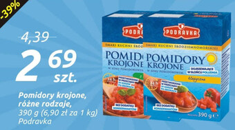 Społem Pomidory krojone Podravka oferta