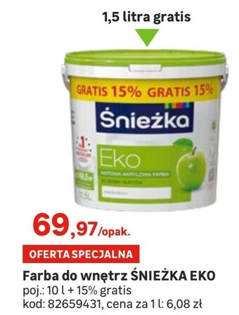 Leroy Merlin Farba Śnieżka oferta