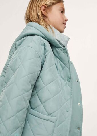 MANGO Pikowana kurtka z kapturem oferta