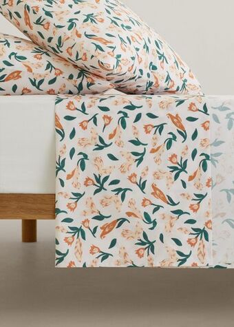 MANGO Prześcieradło wierzchnie ze wzorem w kwiaty 210 x 280 cm oferta