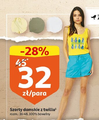 Auchan Szorty damskie 36-48 oferta