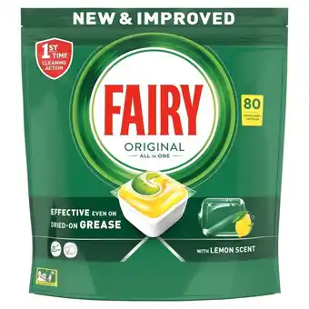 ALDI Fairy Original Cytryna Tabletki do zmywarki All In One, 80 kapsułek oferta