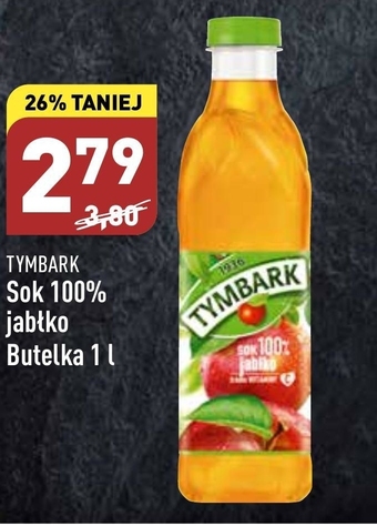ALDI Tymbark Sok 100% jabłko 1 l oferta