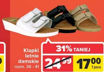 Carrefour Klapki damskie oferta