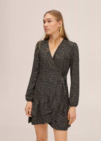 MANGO Lejąca wzorzysta sukienka oferta