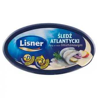 Społem Lisner Śledź atlantycki filety w sosie śmietanowym 280 g oferta