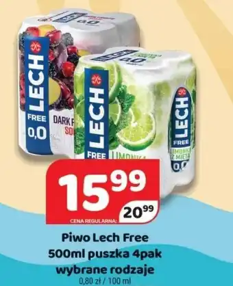 Delfin Piwo Lech Free 4x500 ml oferta