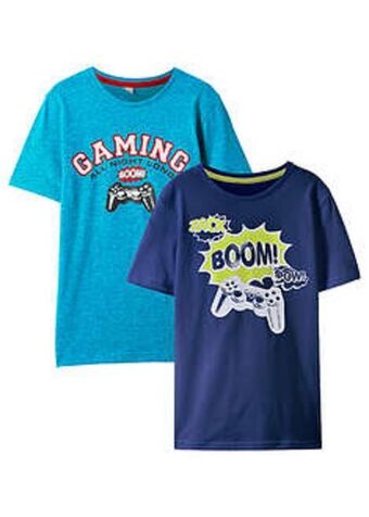 BonPrix T-shirt chłopięcy z bawełny organicznej (2 szt.) oferta