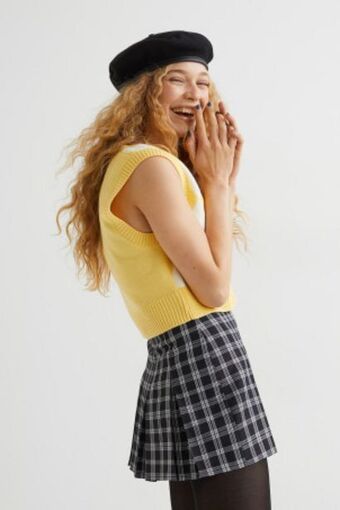 H&M Krótka spódnica z diagonalu oferta