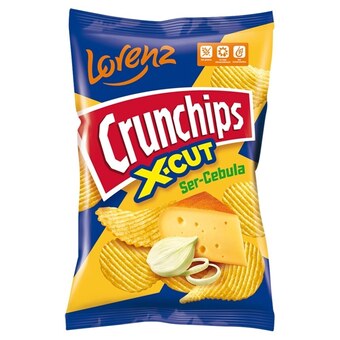 Żabka Crunchips X-Cut Chipsy ziemniaczane o smaku ser-cebula 140 g oferta