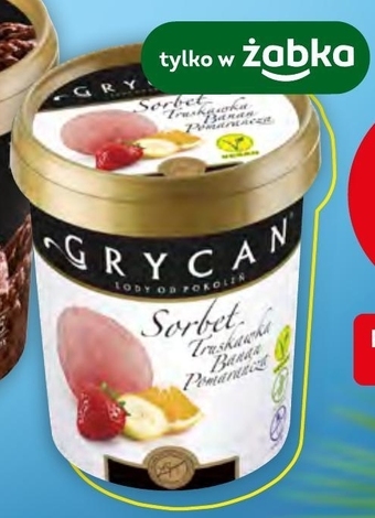 Żabka Grycan Sorbet truskawka banan pomarańcza 500 ml oferta