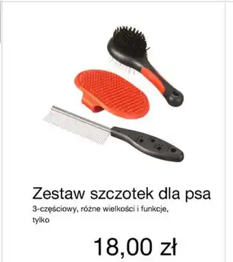 KiK Zestaw do pielęgnacji sierści: szczotka + grzebień + szczotka do masażu oferta