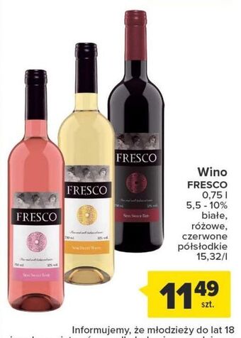 Carrefour Wino Fresco Semi Sweet oferta