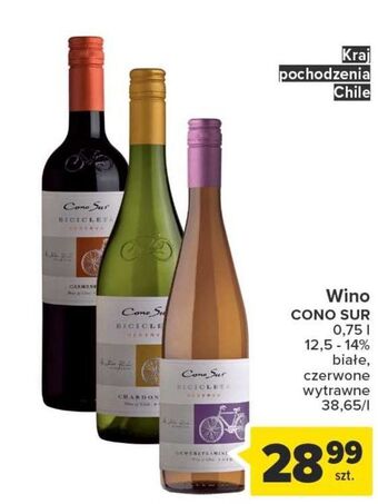 Carrefour Wino Cono Sur Bicicleta Gewurztraminer oferta