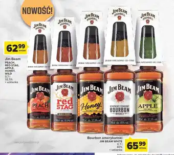 Carrefour Bourbon + szklanka Jim Beam Red Stag oferta