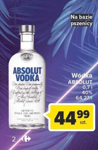 Carrefour Wódka Absolut Vodka oferta