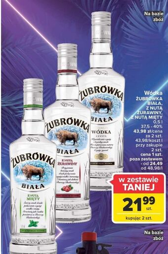 Carrefour Wódka Żubrówka Biała oferta