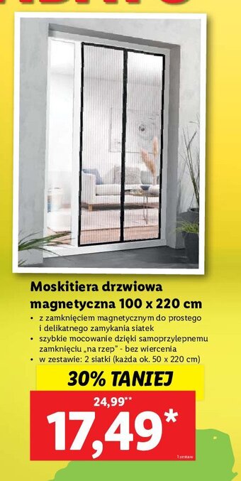 Lidl Moskitiera na drzwi 100 x 220 cm oferta