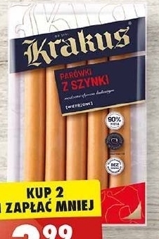 Biedronka Krakus Parówki z szynki 200 g oferta