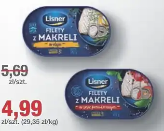 Społem Lisner Filety z makreli w kremie ajvar 175 g oferta