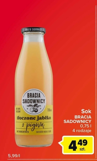 Bracia Sadownicy Sok tłoczone jabłko z pigwą 750 ml
