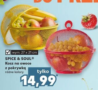 Kaufland Kosz na owoce z pokrywką 27x 21 cm Spice&Soul oferta