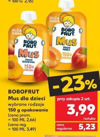 Kaufland Mus jabłko i morela Bobo Frut oferta