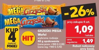 Kaufland Wafelek toffi w czekoladzie mlecznej Grześki Mega oferta