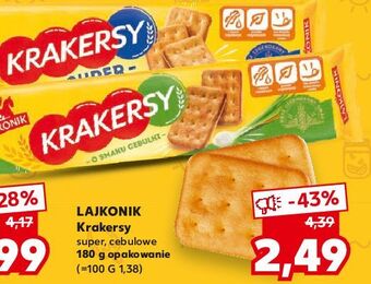 Kaufland Krakersy o smaku cebulki Lajkonik oferta