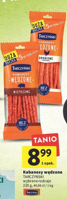 Intermarche Kabanosy wędzone wieprzowe Tarczyński oferta