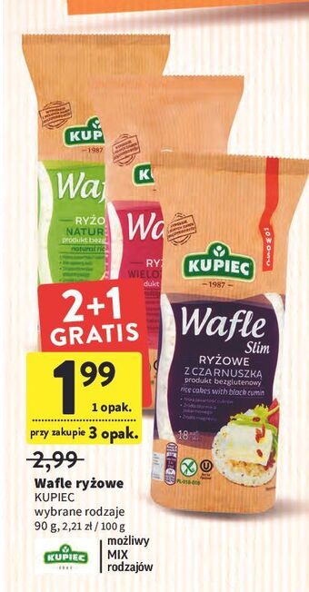 Intermarche Wafle ryżowe naturalne slim Kupiec oferta