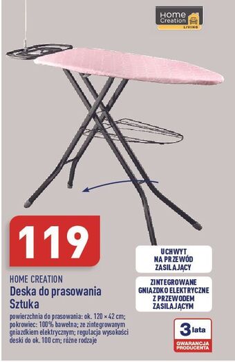 ALDI Deska do prasowania 120 x 42 cm Home Creation oferta